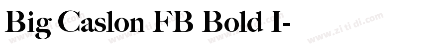 Big Caslon FB Bold I字体转换